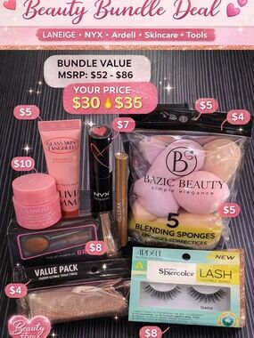 LANEIGE Pink Skincare Jar with Strawberry Tube